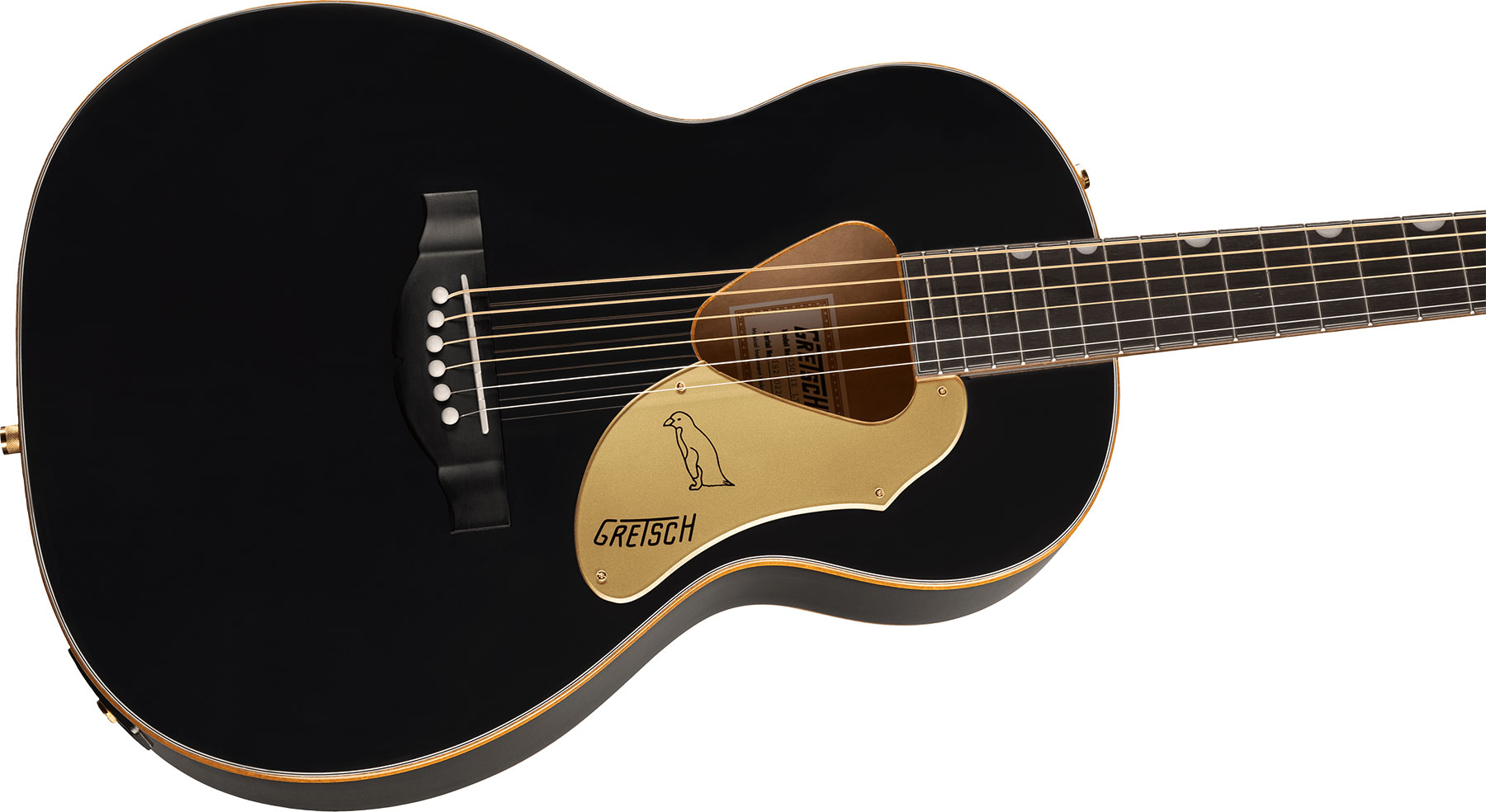 Gretsch G5021e Rancher Penguin Parlor Epicea Erable Lau - Black - Guitarra electro acustica - Variation 2
