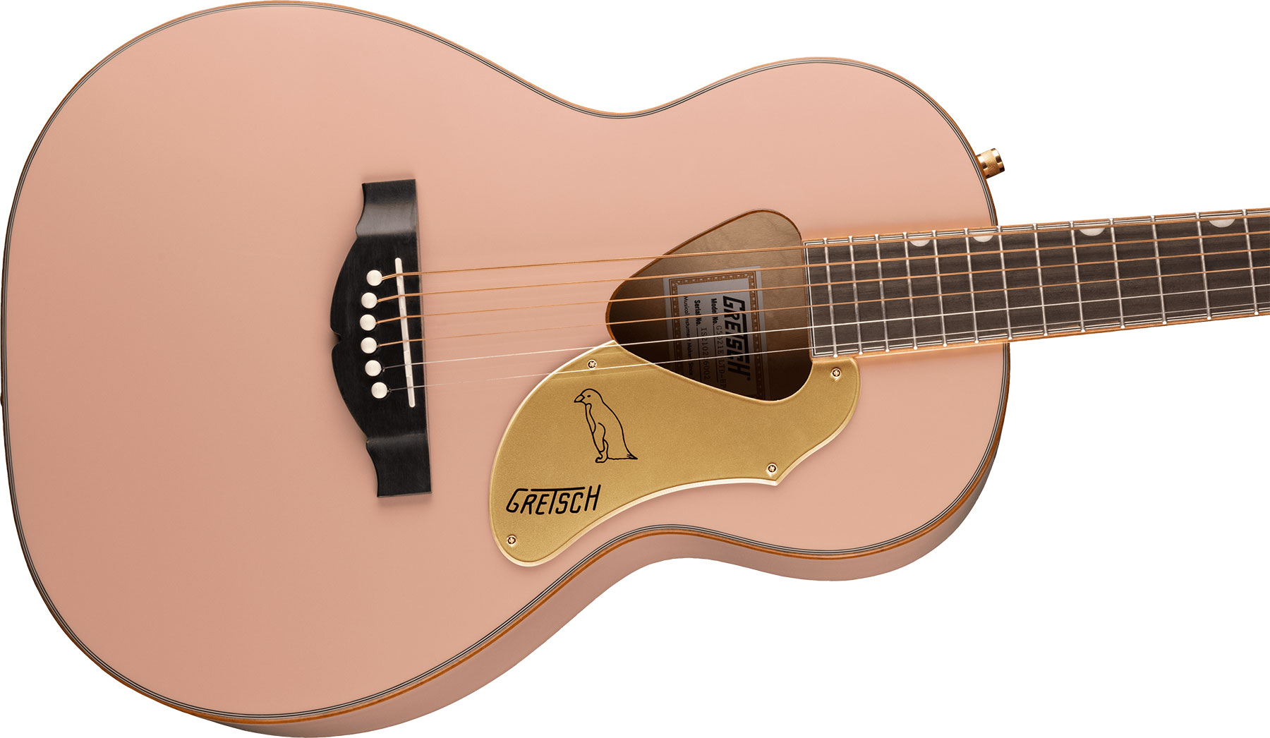 Gretsch G5021e Rancher Penguin Parlor Epicea Erable Lau - Shell Pink - Guitarra electro acustica - Variation 2