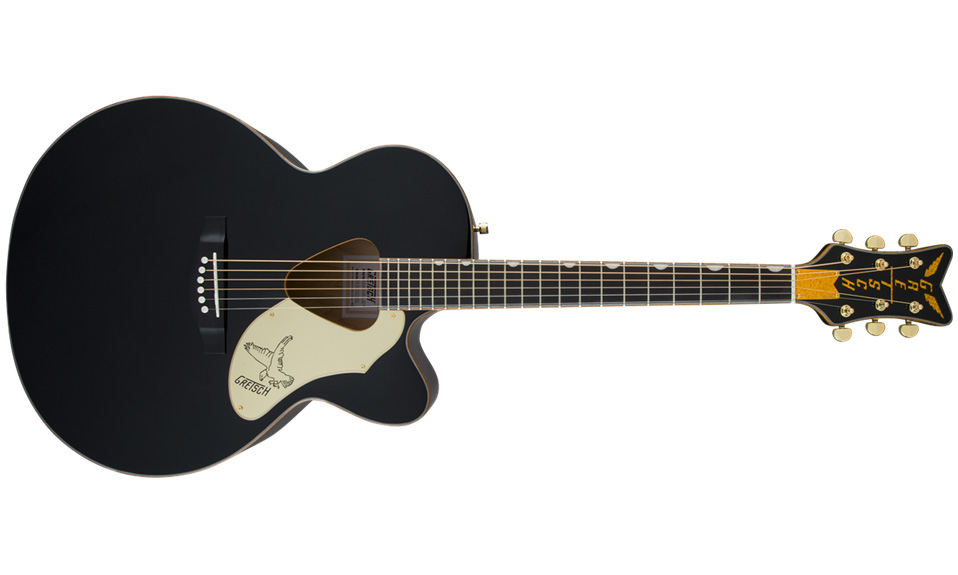 Gretsch G5022cbfe Rancher Falcon Jumbo Cw Epicea Erable Rw - Black - Guitarra electro acustica - Variation 1