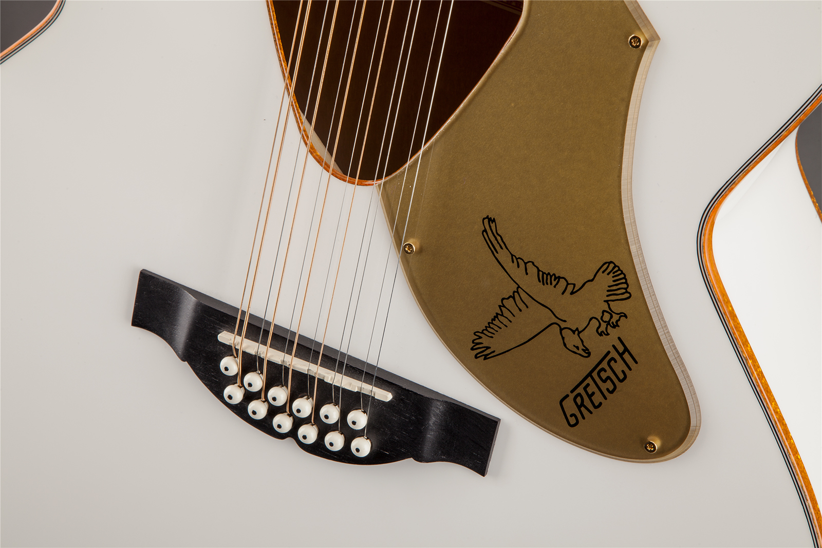 Gretsch G5022cwfe-12 Rancher Falcon Jumbo 12c Epicea Erable Lau - White - Guitarra folk - Variation 3