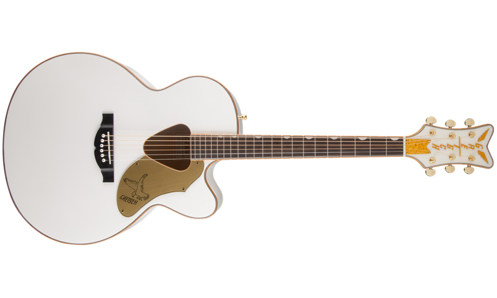 Gretsch G5022cwfe Rancher Falcon Jumbo Cw Epicea Erable Rw - White - Guitarra electro acustica - Variation 5