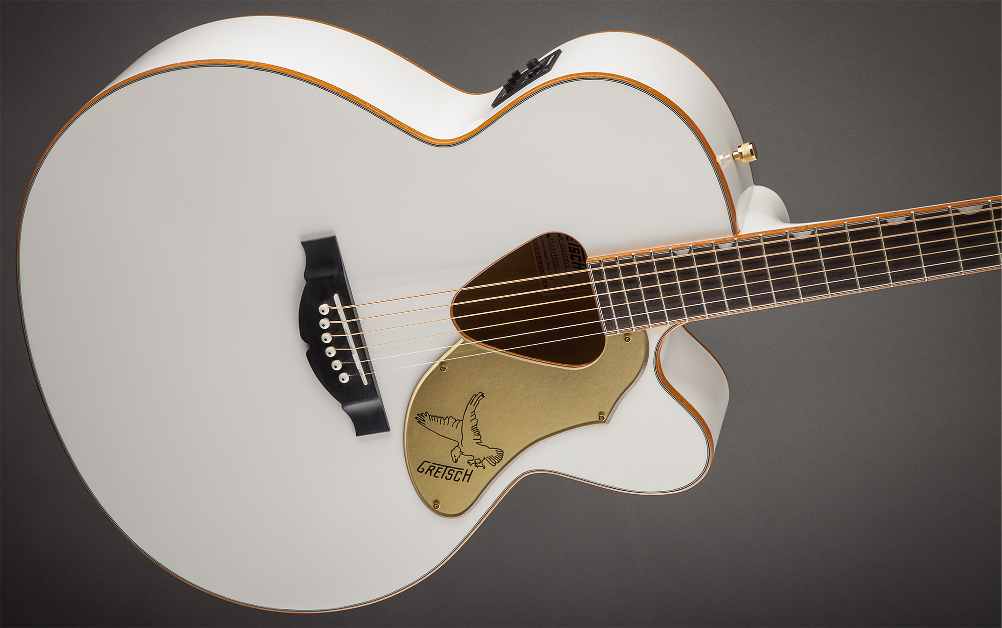 Gretsch G5022cwfe Rancher Falcon Jumbo Cw Epicea Erable Rw - White - Guitarra electro acustica - Variation 6