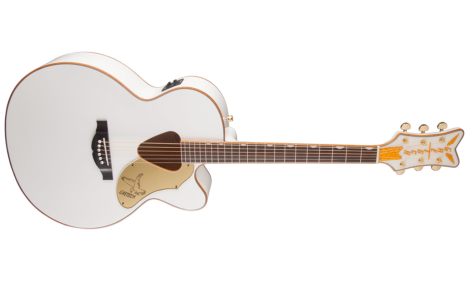 Gretsch G5022cwfe Rancher Falcon Jumbo Cw Epicea Erable Rw - White - Guitarra electro acustica - Variation 1