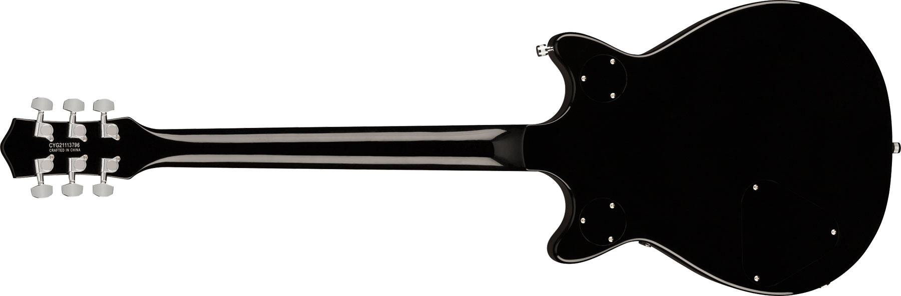 Gretsch G5222 Electromatic Double Jet Bt V-stoptail Hh Ht Lau - Black - Guitarra eléctrica de doble corte - Variation 1