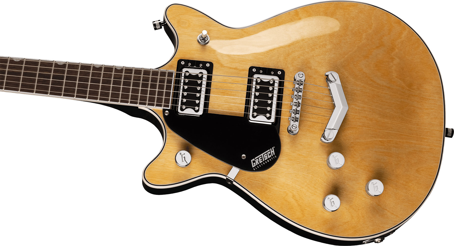 Gretsch G5222lh Electromatic Double Jet Bt V-stoptail Gaucher Hh Ht Lau - Natural - Guitarra electrica para zurdos - Variation 2