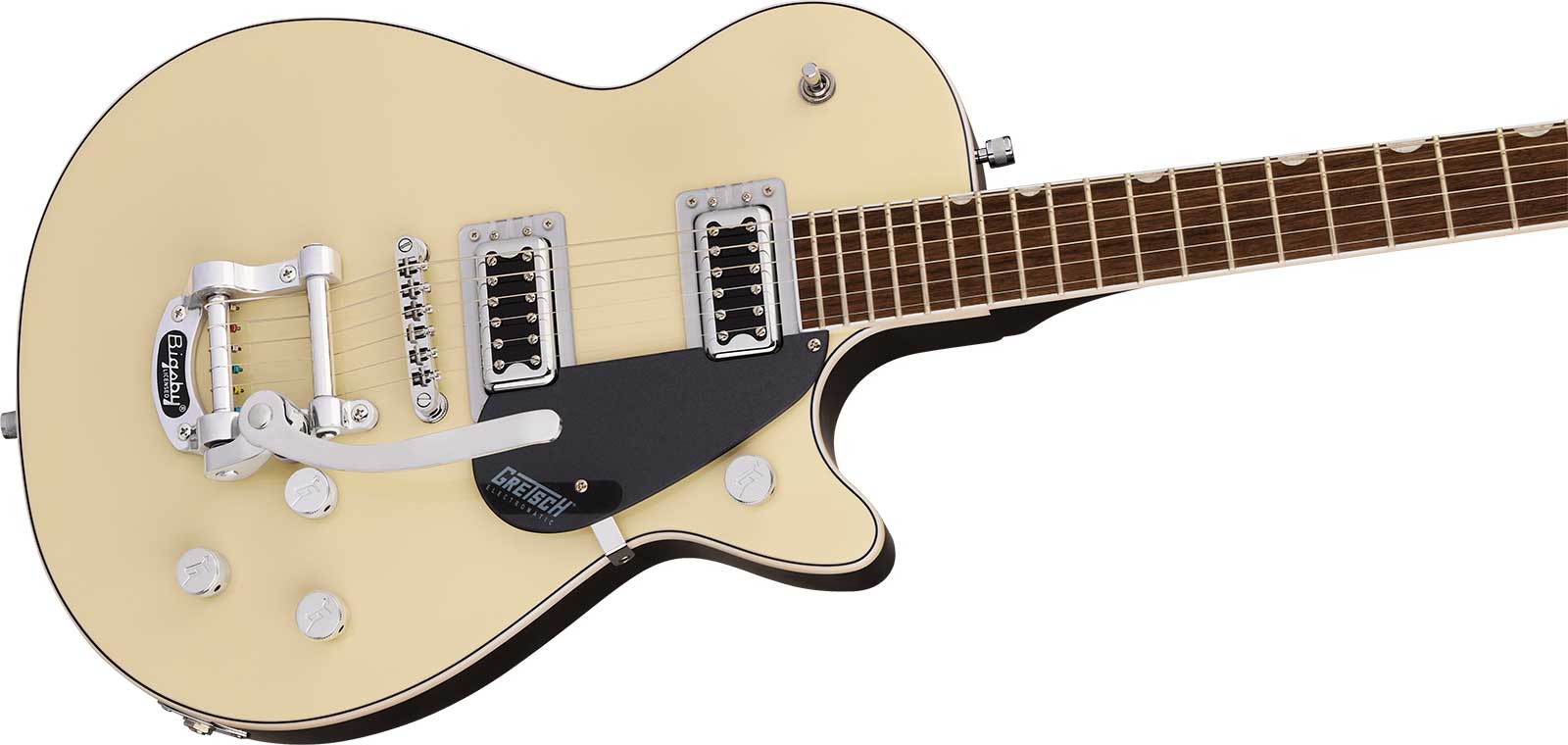 Gretsch G5230t Jet Ft Bigsby Electromatic 2hh Trem Lau - Two-tone Vintage White / London Grey - Guitarra eléctrica de corte único. - Variation 2