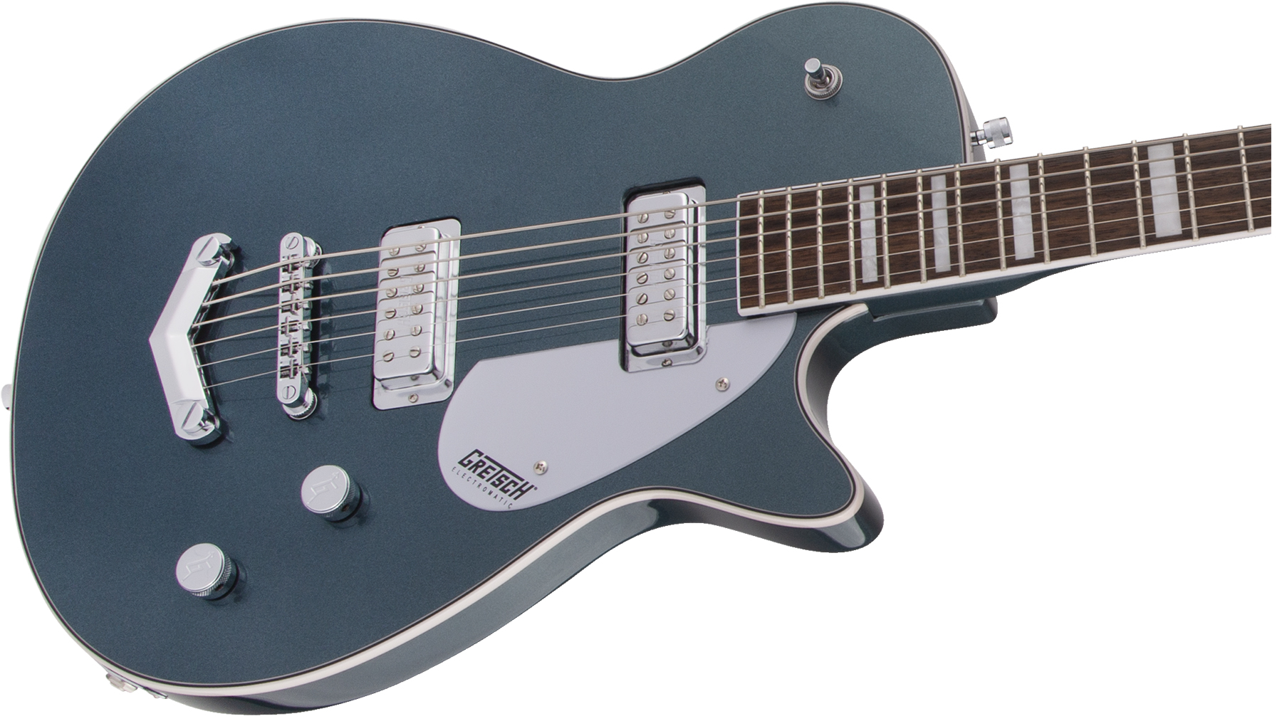 Gretsch G5260 Electromatic Jet V-stoptail Hh Ht Lau - Jade Grey Metallic - Guitarra eléctrica barítono - Variation 2