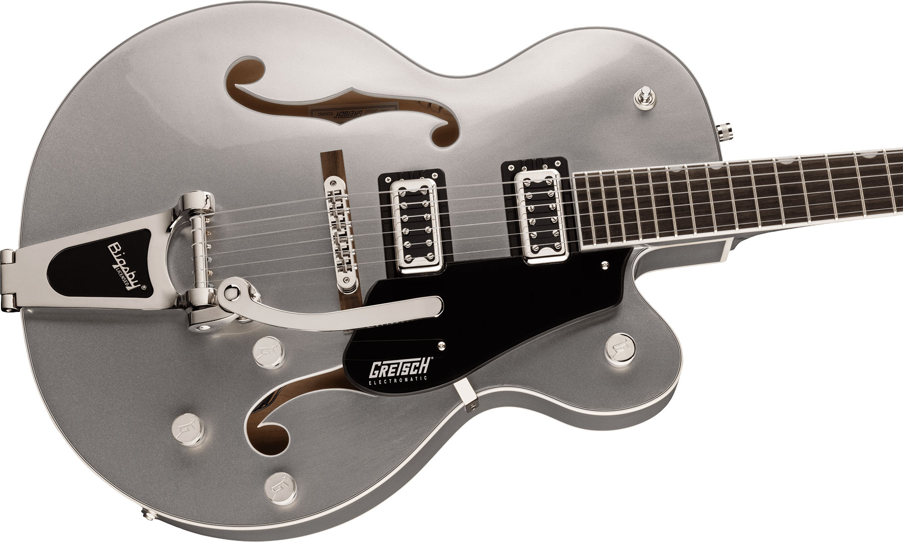 Gretsch G5420t Classic Electromatic Hollow Body Hh Trem Bigsby Lau - Airline Silver - Guitarra eléctrica semi caja - Variation 2