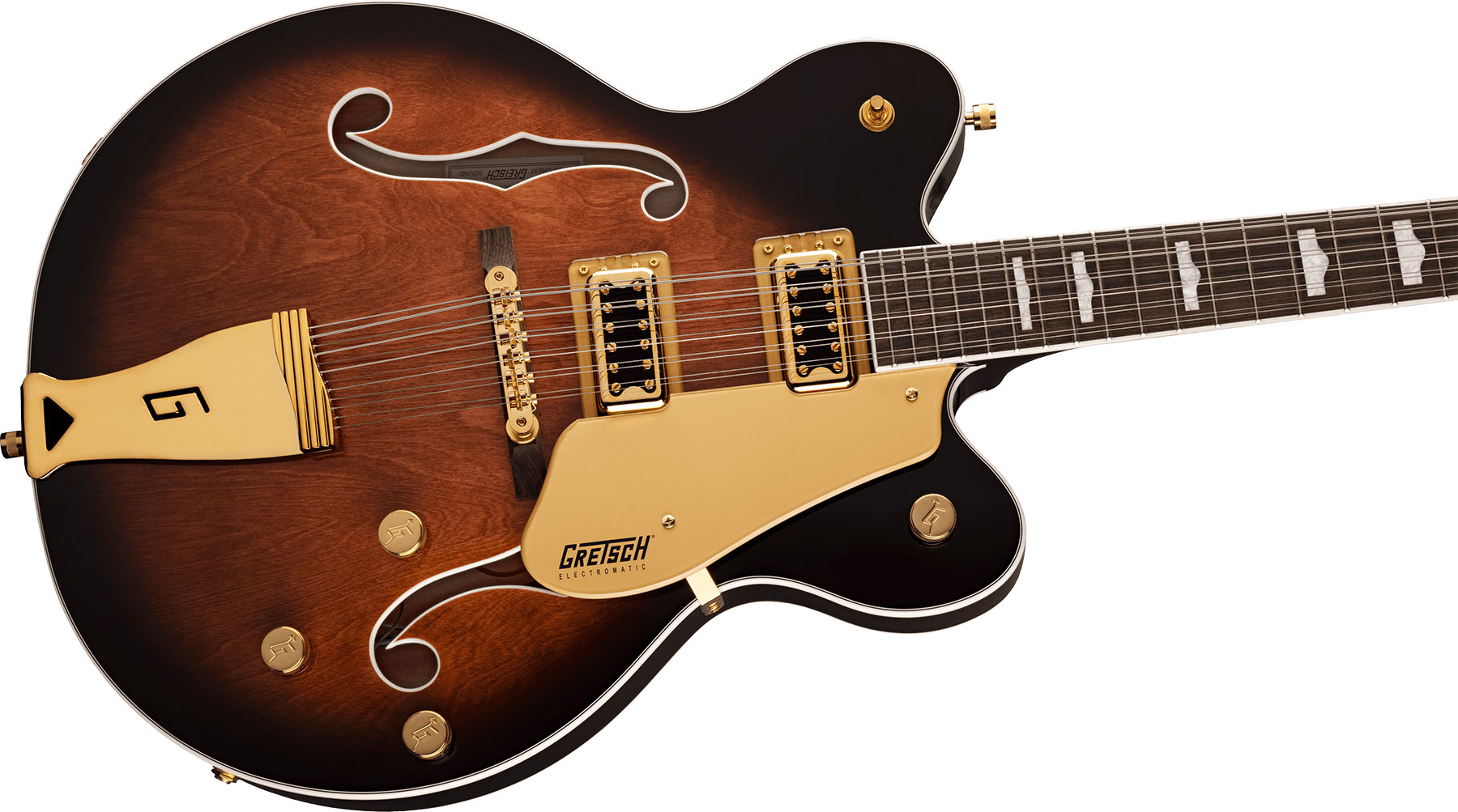 Gretsch G5422tg-12 Electromatic Classic Hollow Body Dc 12c Hh Ht Lau - Single Barrel Burst - Guitarra eléctrica semi caja - Variation 2