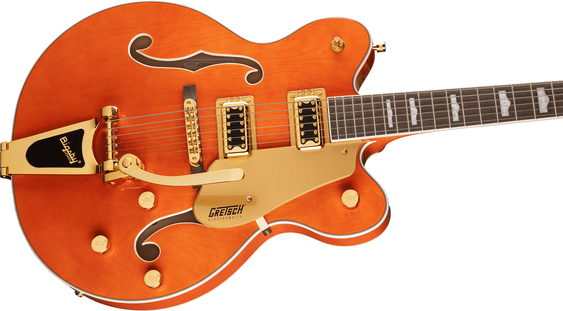 Gretsch G5422tg Electromatic Classic Hollow Body Dc Bigsby Hh Lau - Orange Stain - Guitarra eléctrica semi caja - Variation 2