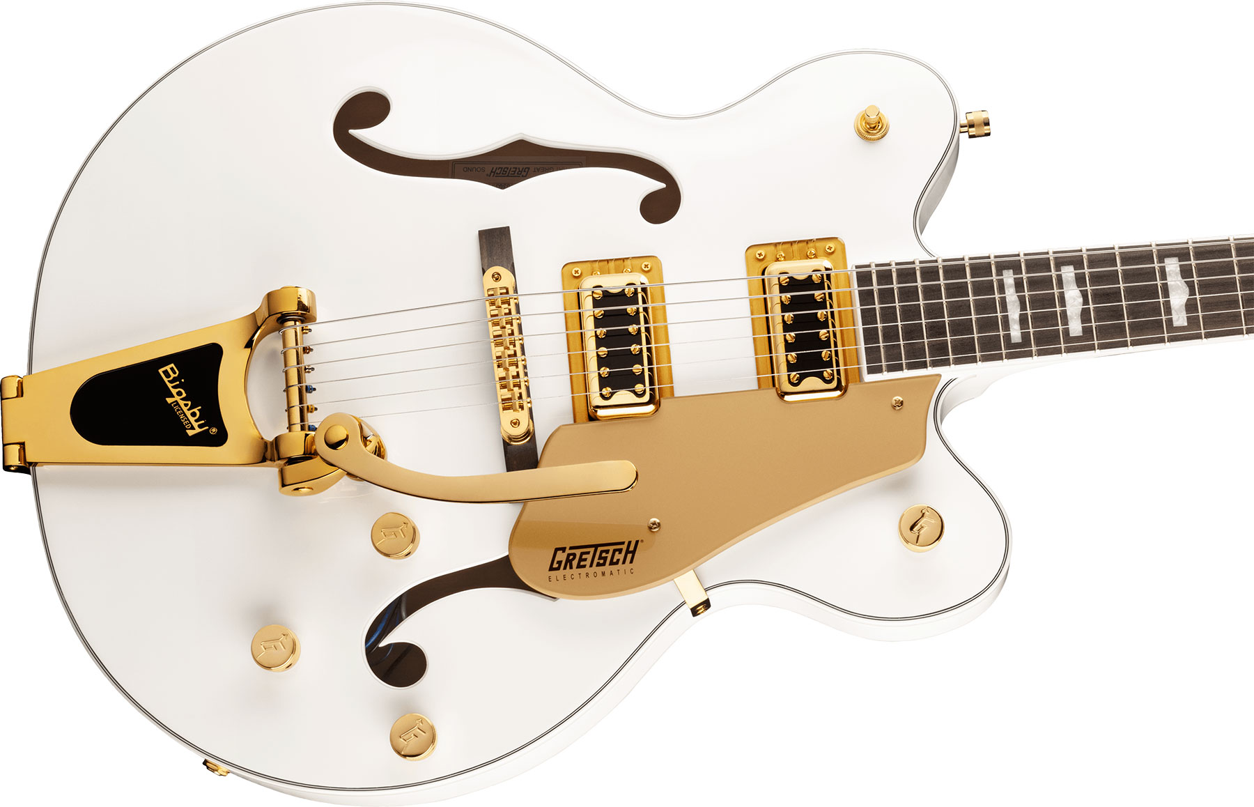 Gretsch G5422tg Electromatic Classic Hollow Body Dc Bigsby Hh Lau - Snowcrest White - Guitarra eléctrica semi caja - Variation 2