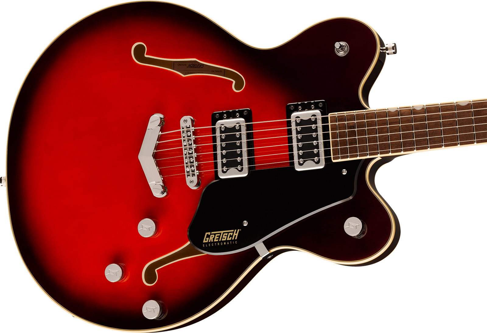 Gretsch G5622 Center Bloc Double Cut V-stoptail Electromatic 2h Ht Lau - Claret Burst - Guitarra eléctrica semi caja - Variation 2