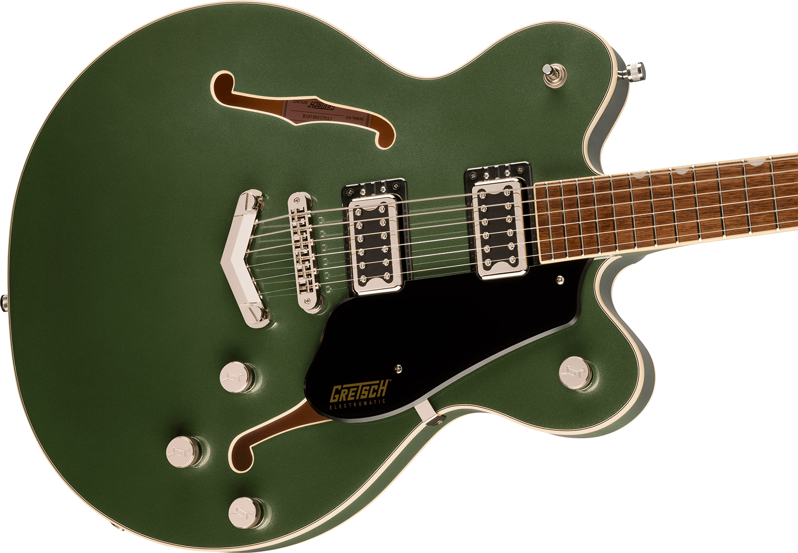 Gretsch G5622 Center Bloc Double Cut V-stoptail Electromatic 2h Ht Lau - Olive Metallic - Guitarra eléctrica semi caja - Variation 2