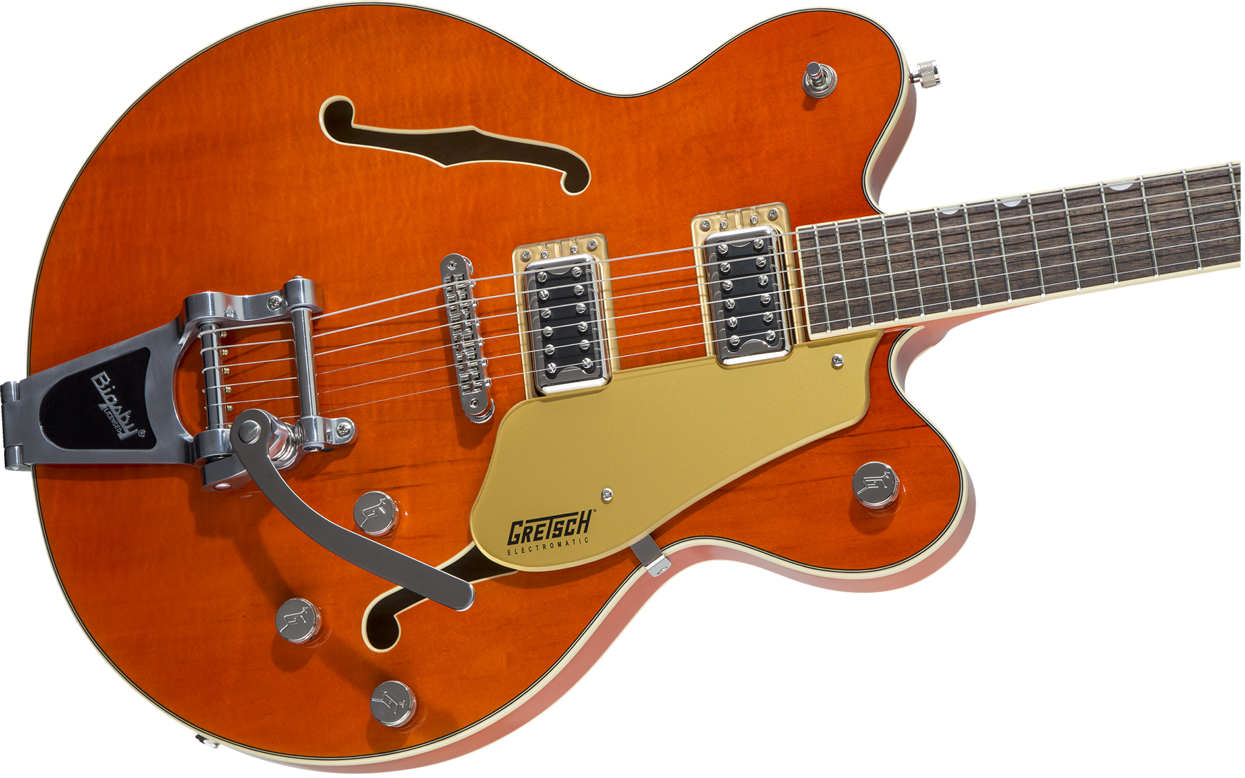 Gretsch G5622t Center Bloc Double Cut Bigsby Electromatic 2019 Hh Lau - Orange Stain - Guitarra eléctrica semi caja - Variation 2