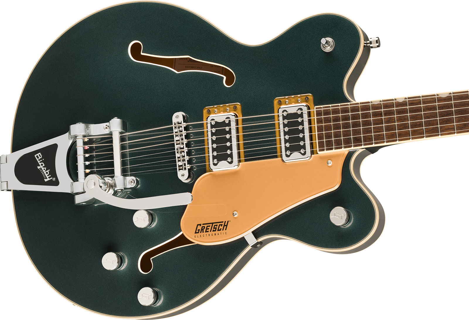 Gretsch G5622t Center Bloc Double-cut Bigsby Electromatic 2h Trem Lau - Cadillac Green - Guitarra eléctrica semi caja - Variation 2