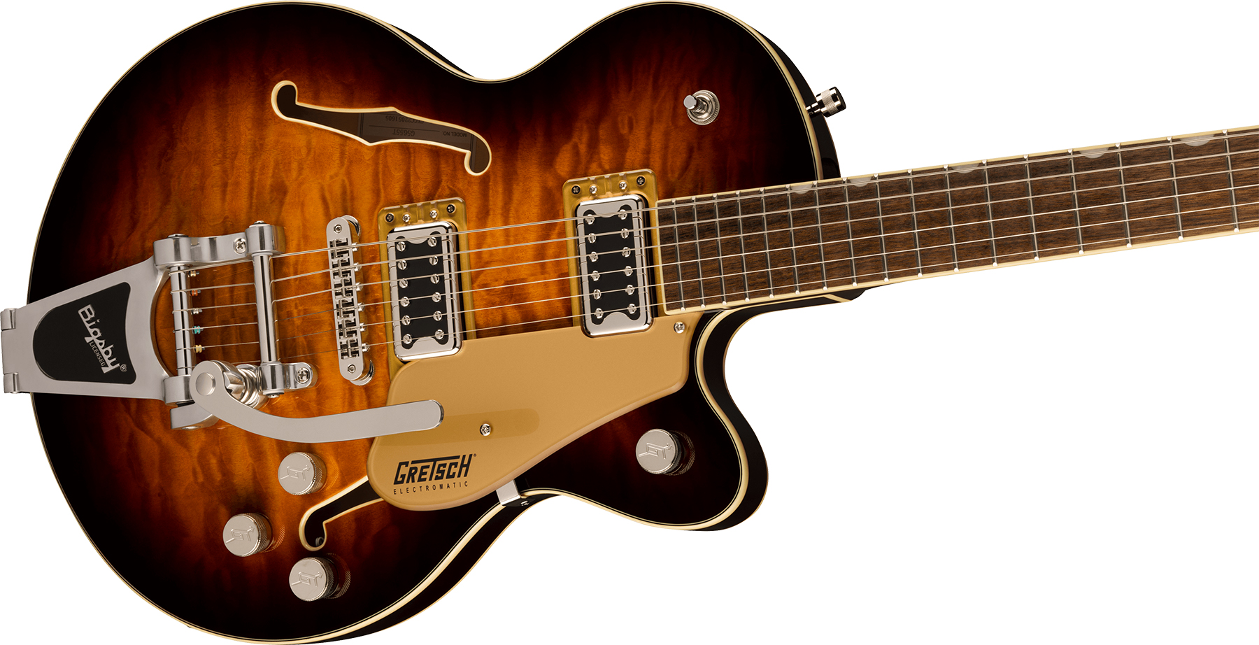 Gretsch G5655t-qm Electromatic Center Block Jr. Bigsby 2h Trem Lau - Sweet Tea - Guitarra eléctrica semi caja - Variation 2