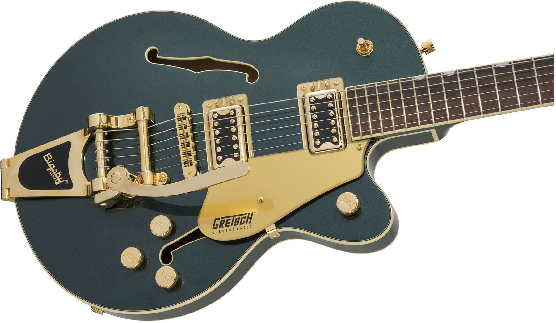 Gretsch G5655tg Electromatic Center Block Jr. Hh Bigsby Lau - Cadillac Green - Guitarra eléctrica semi caja - Variation 2