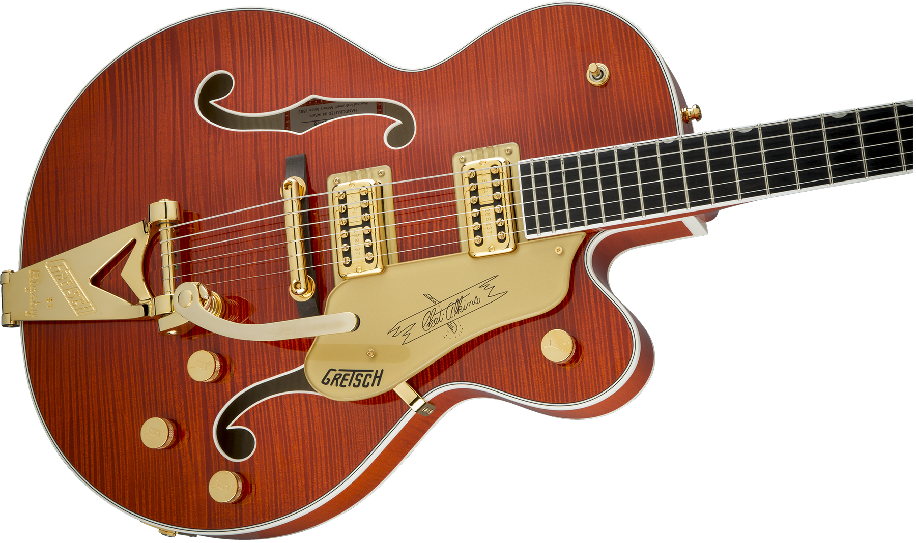 Gretsch G6120tfm Players Edition Nashville Pro Jap Bigsby Eb - Orange Stain - Guitarra eléctrica semi caja - Variation 2