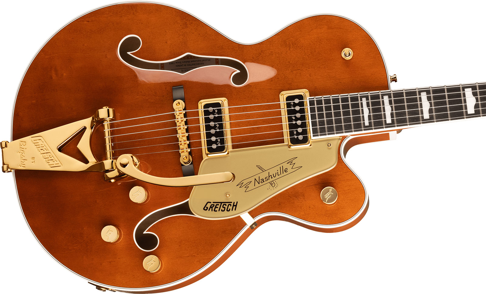 Gretsch G6120tg-ds Players Edition Nashville Pro Jap Bigsby Eb - Roundup Orange - Guitarra eléctrica semi caja - Variation 2