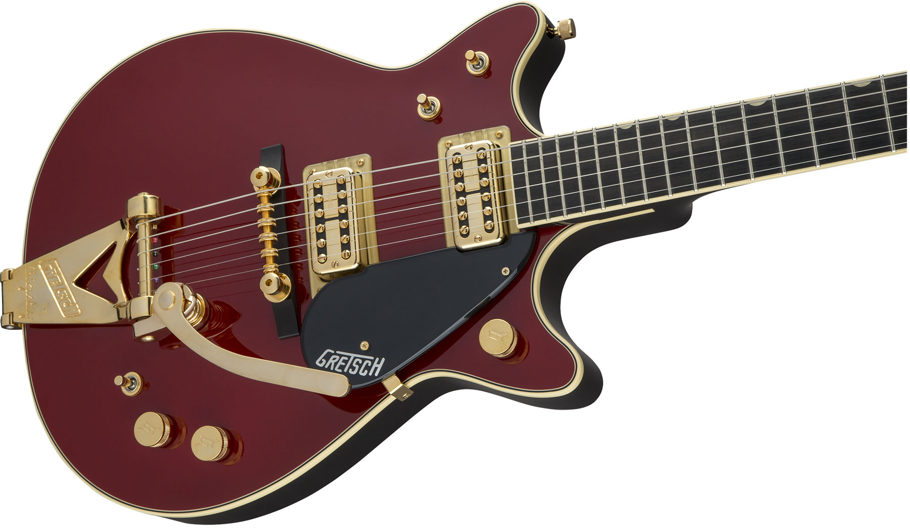 Gretsch G6131t-62 Vintage Select '62 Jet With Bigsby Pro Jap Hh Trem Eb - Vintage Firebird Red - Guitarra eléctrica de doble corte - Variation 2