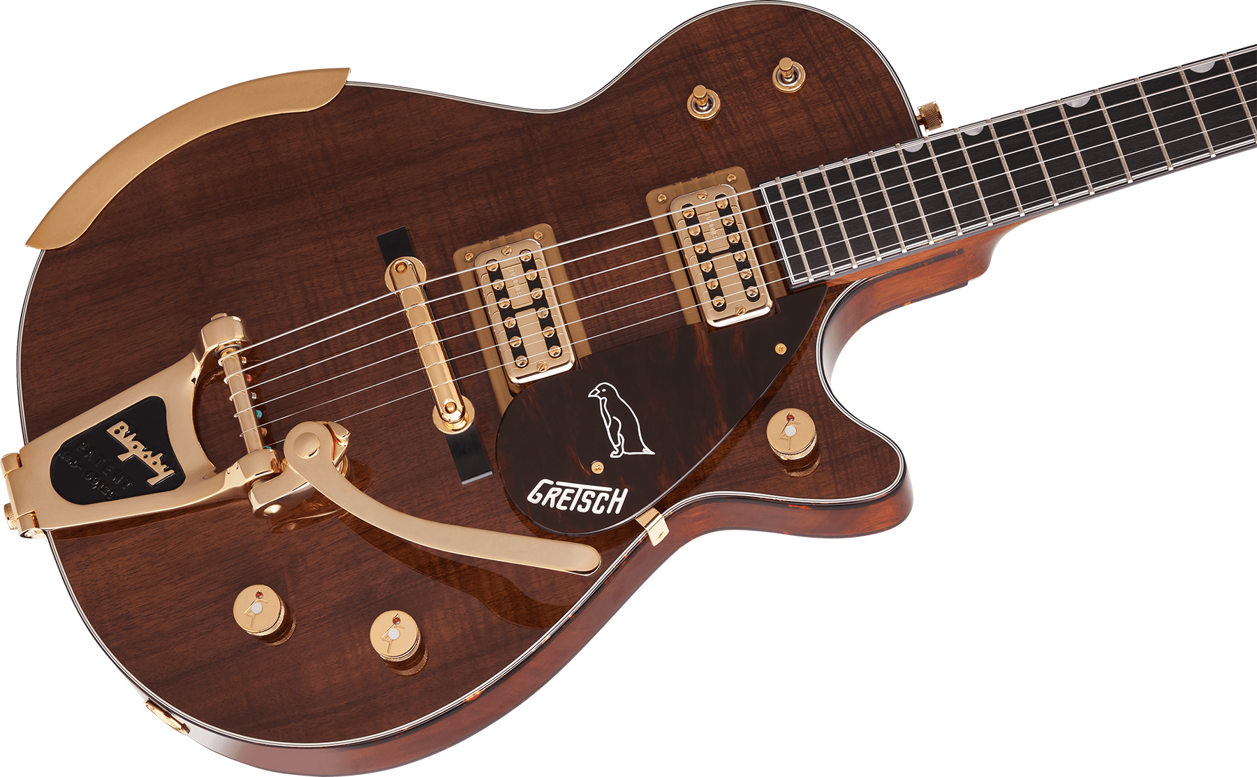 Gretsch G6134t-ltd Penguin Koa Bigsby Pro Jap 2h Trem Eb - Natural - Guitarra eléctrica de corte único. - Variation 2