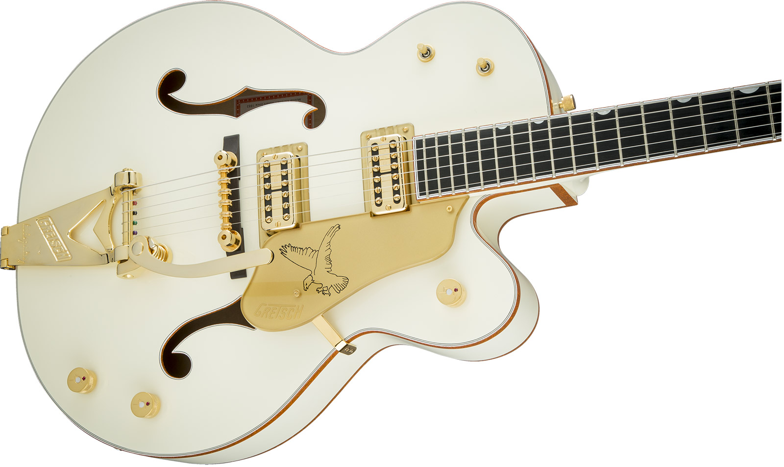 Gretsch G6136t-59 Falcon Vintage Select Edition Hollow Body Pro Jap  2h Tv Jones Trem Eb - Vintage White - Guitarra elécrica Jazz cuerpo acústico - Va