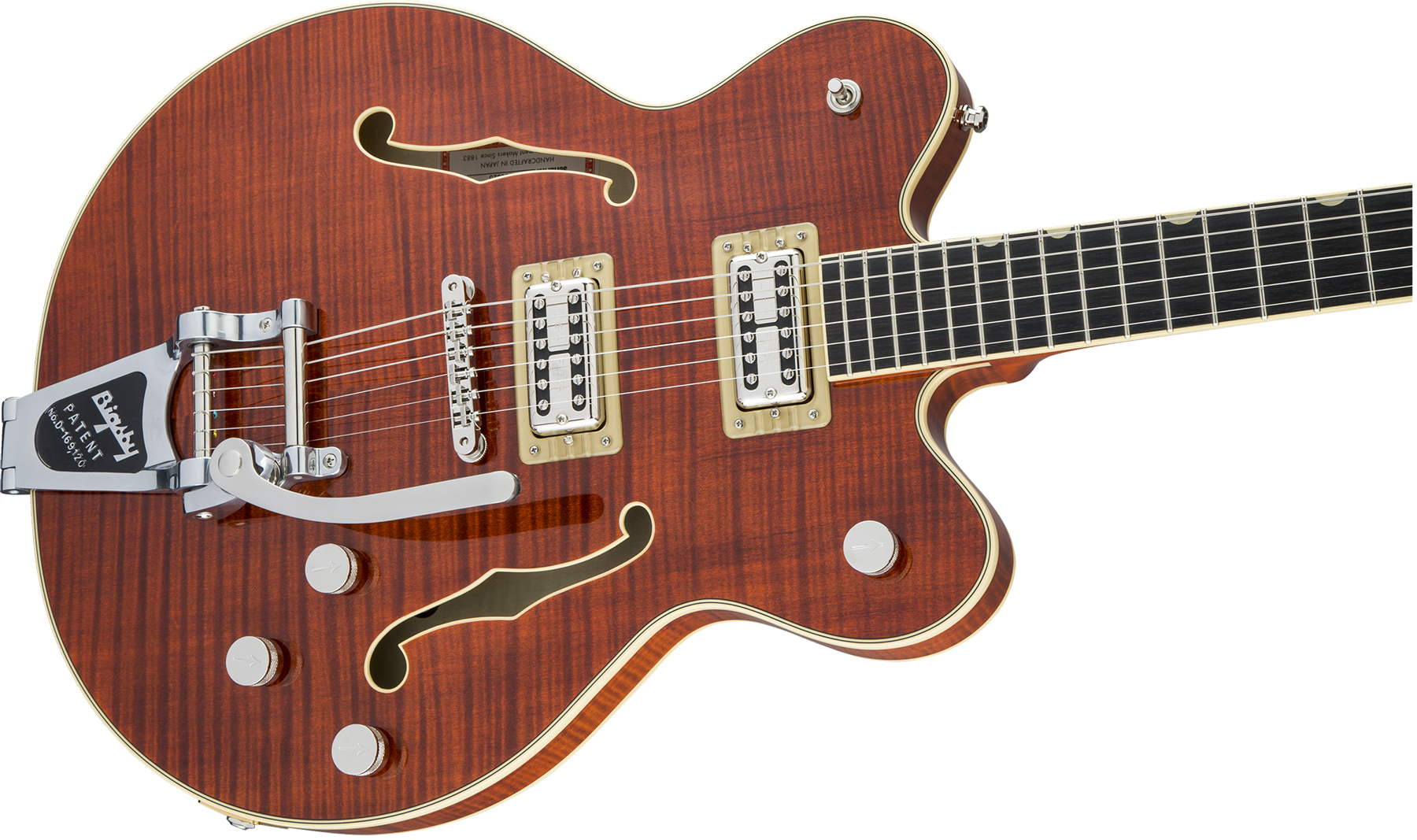 Gretsch G6609tfm Broadkaster Center Bloc Dc Players Edition Pro Jap Bigsby Eb - Bourbon Stain - Guitarra eléctrica semi caja - Variation 2