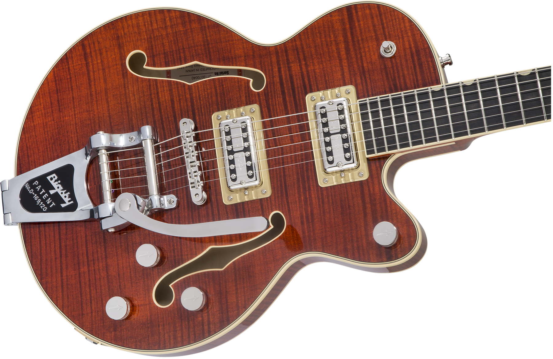 Gretsch G6659tfm Broadkaster Jr Center Bloc Players Edition Nashville Professional Japon Bigsby Eb - Bourbon Stain - Guitarra eléctrica semi caja - Va