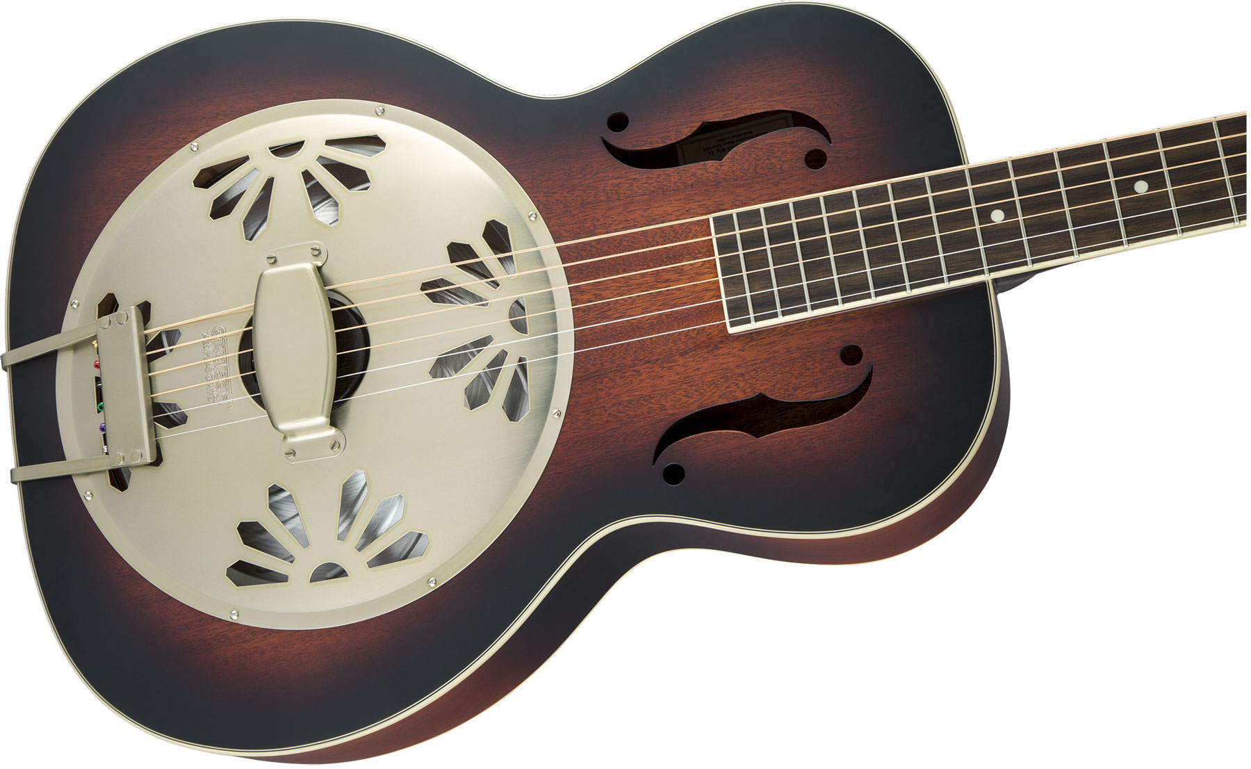 Gretsch G9241 Alligator Biscuit Round-neck Resonator Pad - 2-color Sunburst - Dobro resonador - Variation 2