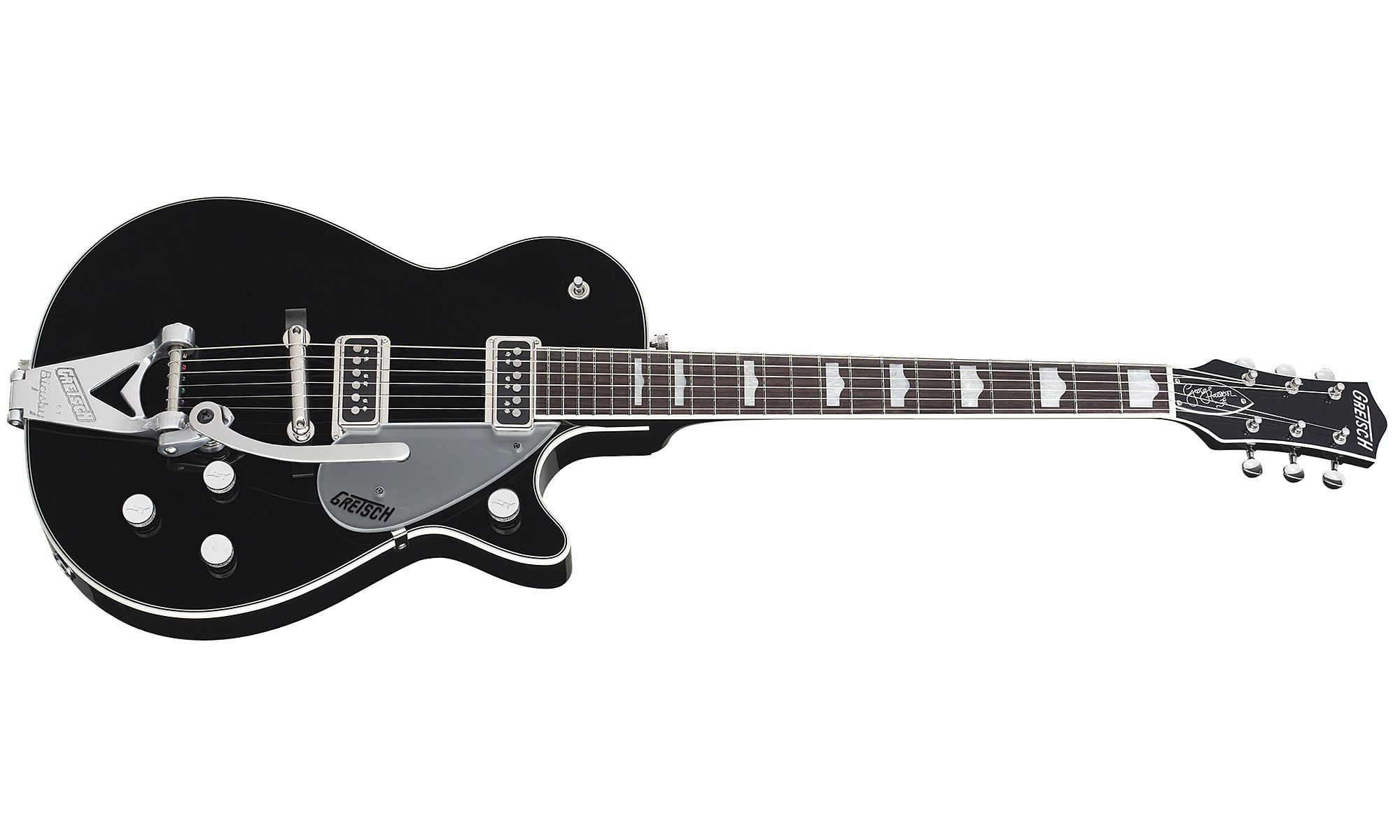 Gretsch George Harrison G6128t-gh Signature Duo Jet - Black - Guitarra eléctrica de corte único. - Variation 1