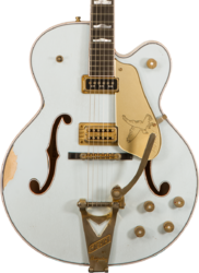 Guitarra elécrica jazz cuerpo acústico Gretsch Custom Shop G6136T-CS Falcon Masterbuilt Stephen Stern #UC20041951 - Relic faded sonic blue