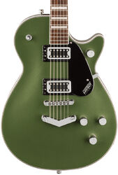 Guitarra electrica para zurdos Gretsch G5220 Electromatic Jet BT Single-Cut V-Stoptail - Olive Metallic