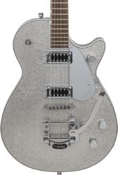 Guitarra eléctrica de corte único. Gretsch G5230T Electromatic Jet FT Single-Cut Bigsby - Silver sparkle