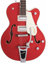 Guitarra eléctrica semi caja Gretsch G5410T Electromatic Tri-Five Hollow Body Bigsby - 2-tone fiesta red on vintage white