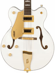 Guitarra electrica para zurdos Gretsch G5422GLH Electromatic Classic Hollow Body Double-Cut With Gold Hardware - Snowcrest white