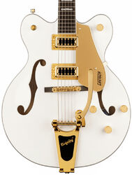 Guitarra eléctrica semi caja Gretsch G5422TG Electromatic Classic Hollow Body Double-Cut with Bigsby And Gold Hardware - Snowcrest white