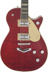 Guitarra eléctrica semi caja Gretsch G6228FM Players Edition Jet BT with V-Stoptail Professional Japan - Crimson stain