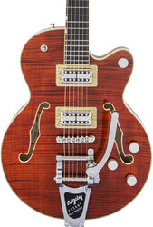 Guitarra eléctrica semi caja Gretsch G6659TFM Players Edition Broadkaster Jr. Center Bloc Nashville Professional Japan - Bourbon stain
