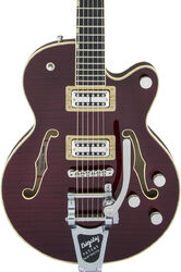 Guitarra eléctrica semi caja Gretsch G6659TFM Players Edition Broadkaster Jr. Professional Japan - Dark cherry stain