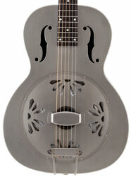 Dobro resonador Gretsch G9201 Honey Dipper Round-Neck, Brass - Weathered pump house roof