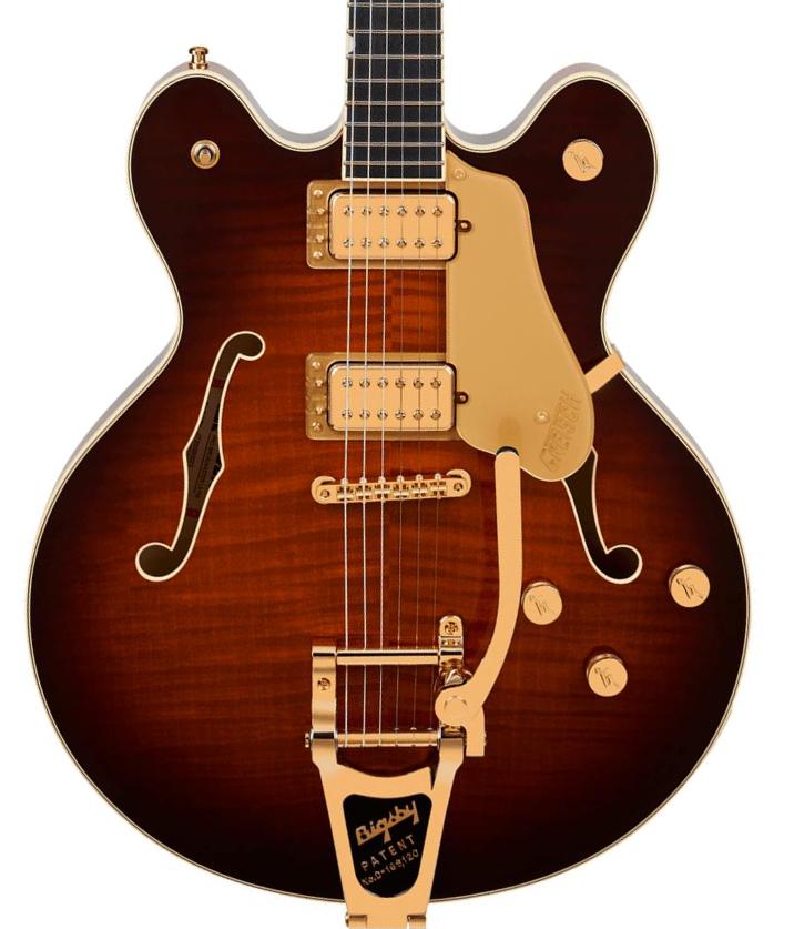 Guitarra eléctrica semi caja Gretsch Pro. Japan Broadkaster LX Center Block Bigsby - Havana Burst