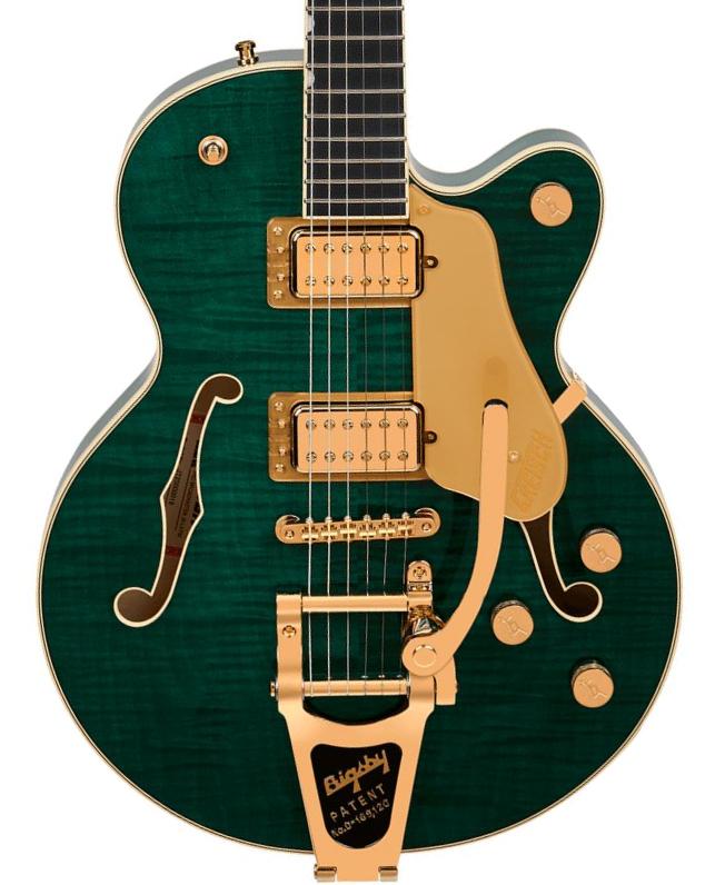 Guitarra eléctrica semi caja Gretsch Pro. Japan Broadkaster Jr. LX Center Block Bigsby - Tropic Aura