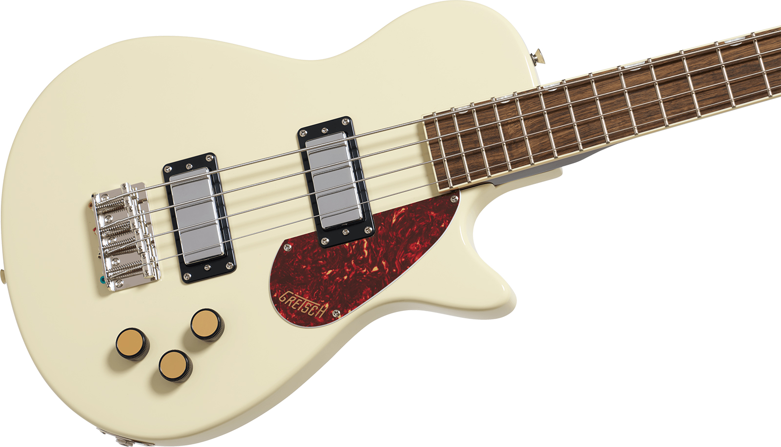 Gretsch Jet Club Bass Single-cut Streamliner Shsc Lau - Vintage White - Bajo eléctrico de cuerpo sólido - Variation 2