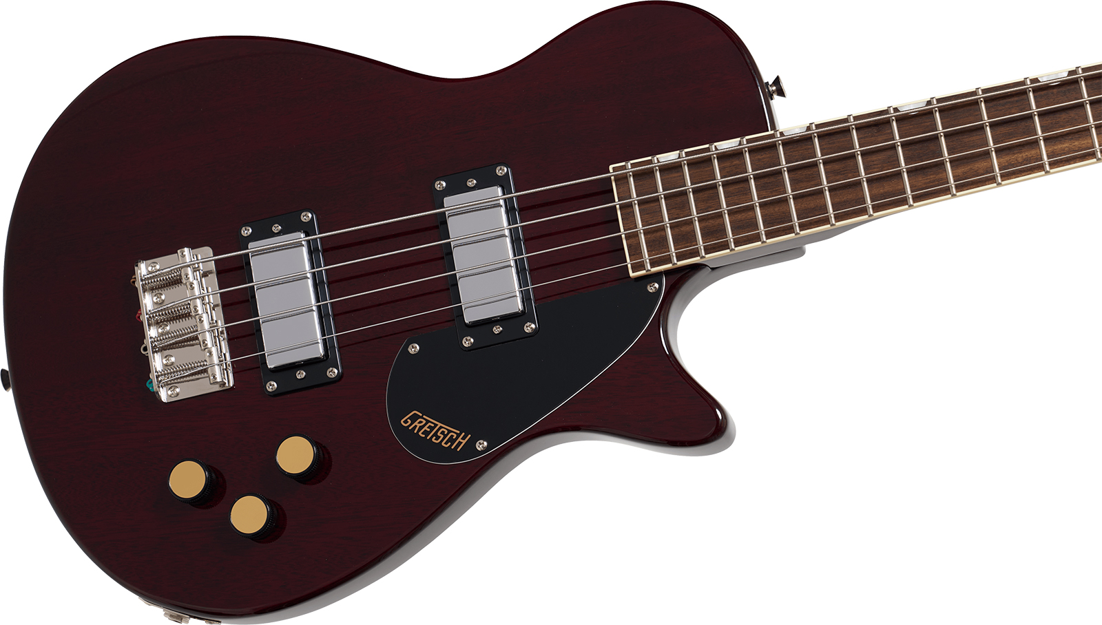 Gretsch Jet Club Bass Single-cut Streamliner Shsc Lau - Walnut Stain - Bajo eléctrico de cuerpo sólido - Variation 2