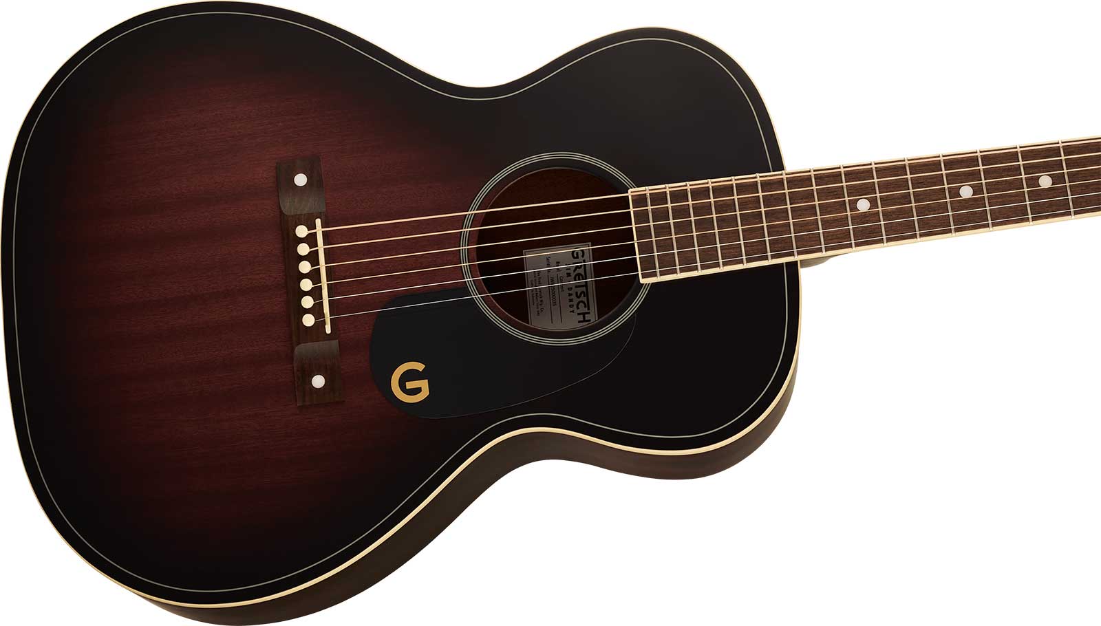 Gretsch Jim Dandy Concert Shsc Tout Tilleul Noy - Deep Cherry Burst - Guitarra folk - Variation 2