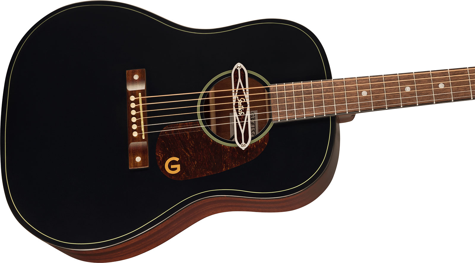 Gretsch Jim Dandy Deltoluxe Dreadnought Tout Sapele Noy - Black Top Semi Gloss - Guitarra electro acustica - Variation 2