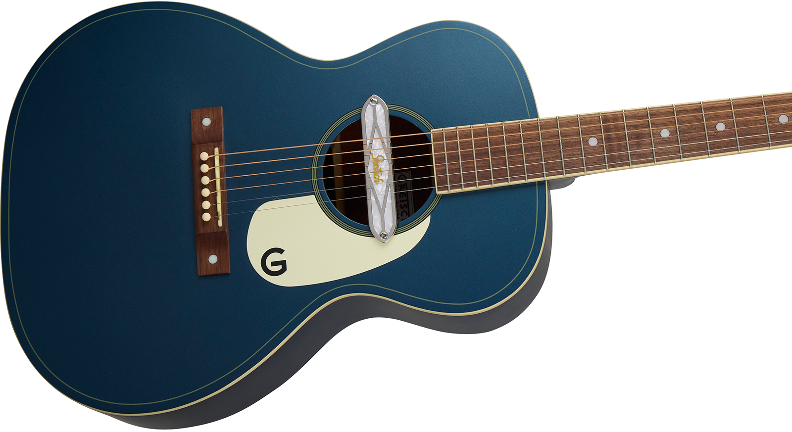 Gretsch Jim Dandy Deltoluxe Ltd Concert Shsc Tout Sapele Noy - Dark Denim - Guitarra folk - Variation 2