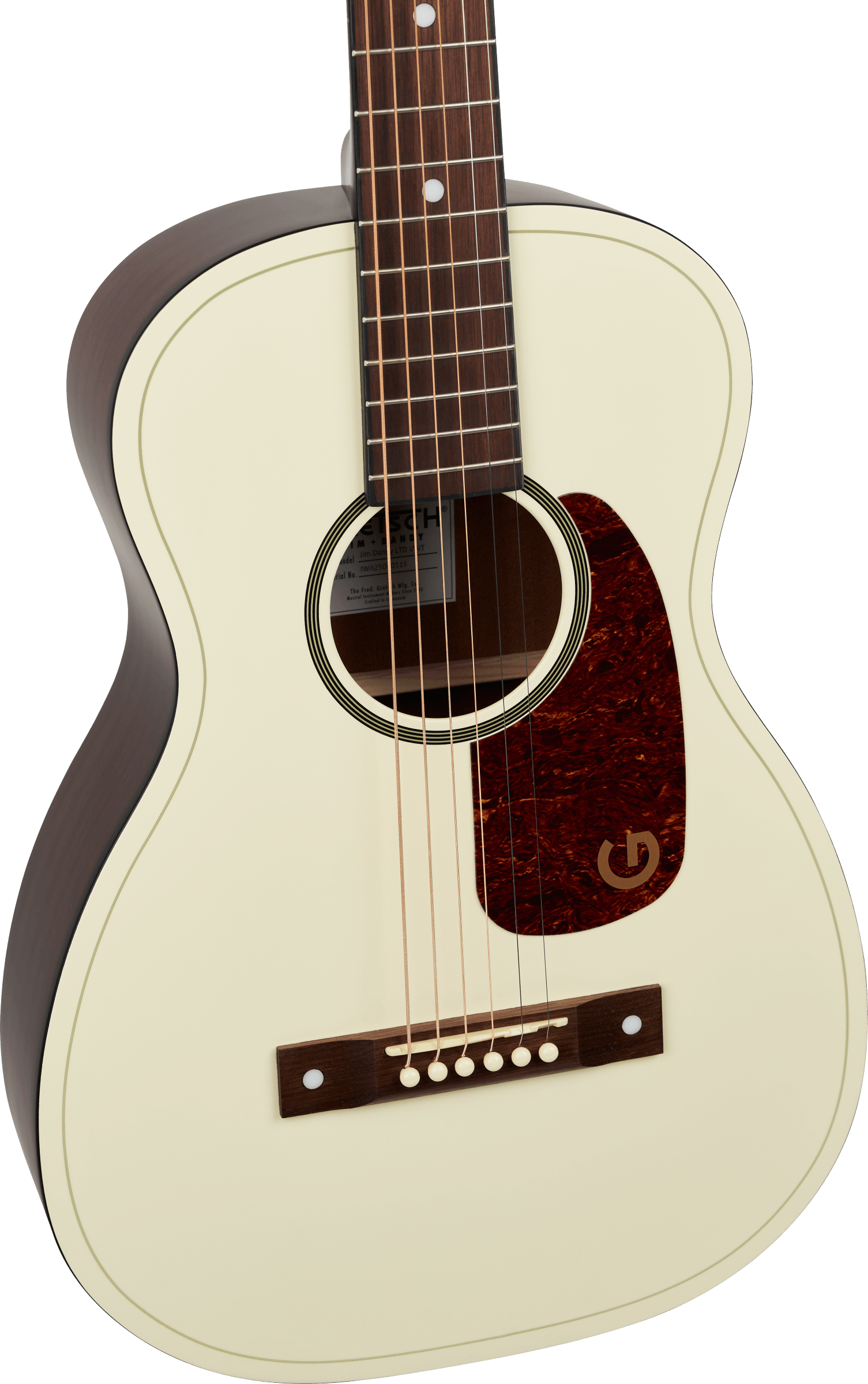 Gretsch Jim Dandy Parlor Ltd Sapele Wal - Vintage White - Guitarra folk - Variation 2