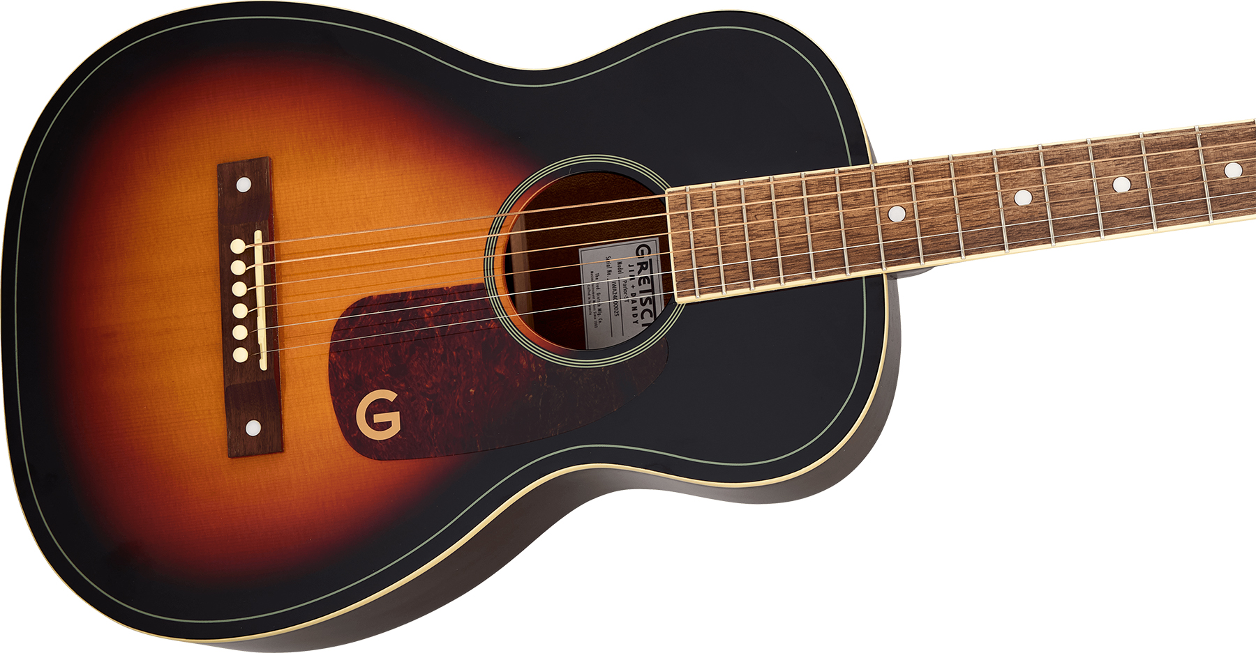 Gretsch Jim Dandy Parlor Ltd Shsc Epicea Sapele Noy - Heritage Burst - Guitarra folk - Variation 2