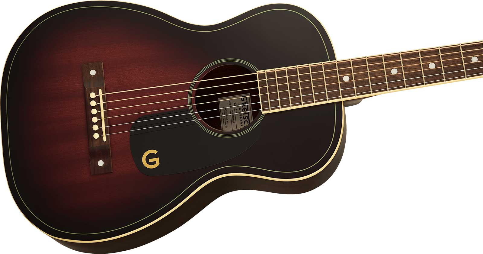Gretsch Jim Dandy Parlor Shsc Tout Tilleul Noy - Deep Cherry Burst - Guitarra folk - Variation 2